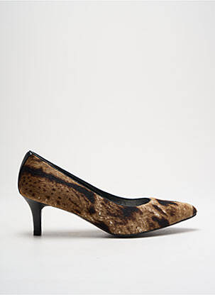 Escarpins semelle extérieure cuir talon de 4 à 6cm marron STUART WEITZMAN femme