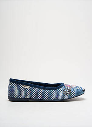 Chaussons/Pantoufles bleu LA MAISON DE L'ESPADRILLE pour femme