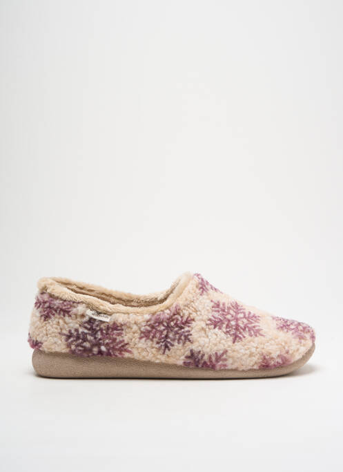 Chaussons/Pantoufles beige LA MAISON DE L'ESPADRILLE pour femme