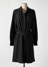 Robe mi-longue manches longues manches longues noir 45 femme
