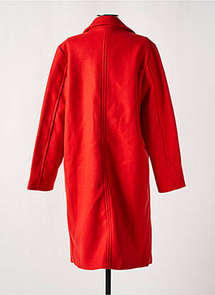 Manteau long coupe cintrée sans capuche rouge B.YOUNG femme