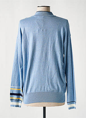 Pull tissage chiné manches longues bleu WNT COLLECTION femme
