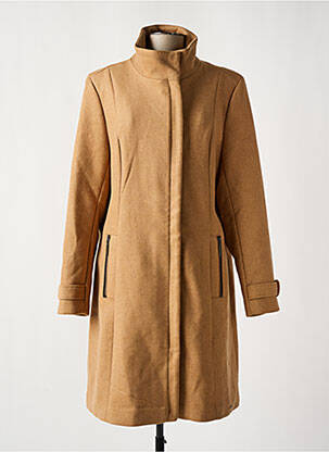 Robe mi-longue manches longues manches longues beige FRANSA femme