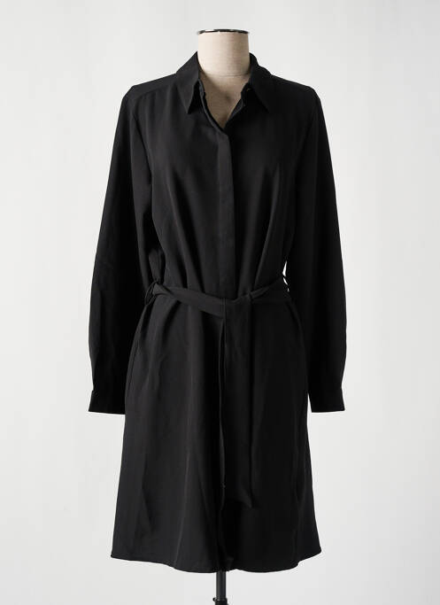 Robe mi-longue manches longues manches longues noir 45 femme