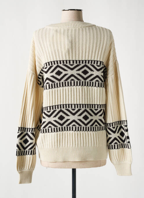 Pull stretch manches longues beige ICHI femme