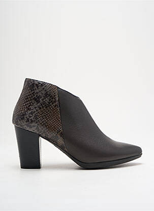 Bottines/boots matière lisse talon de 7 à 9cm gris KARSTON femme