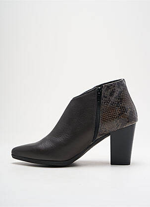 Bottines/boots matière lisse talon de 7 à 9cm gris KARSTON femme
