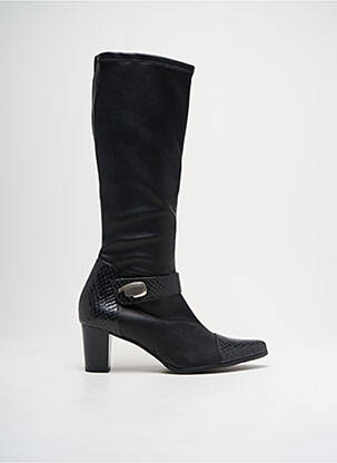 Bottes matière lisse talon de 4 à 6cm noir INEA femme