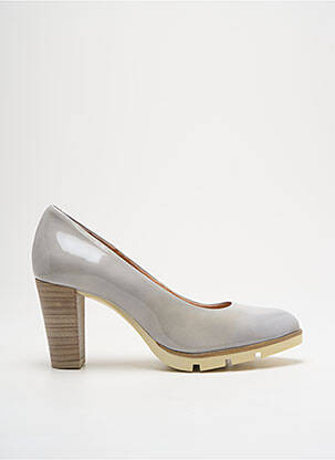 Escarpins matière lisse talon de 7 à 9cm gris KARSTON femme