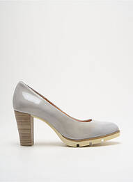 Escarpins matière lisse talon de 7 à 9cm gris KARSTON femme