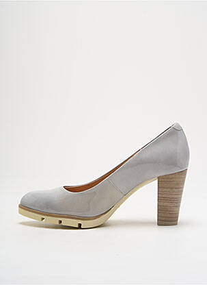 Escarpins matière lisse talon de 7 à 9cm gris KARSTON femme
