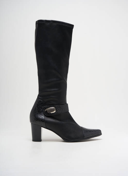 Bottes matière lisse talon de 4 à 6cm noir INEA femme