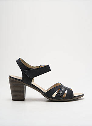 Sandales/nu pieds matière lisse talon de 4 à 6cm noir GEO-REINO femme
