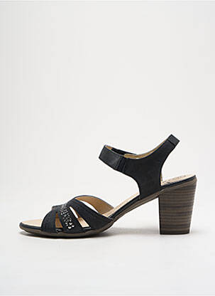 Sandales/nu pieds matière lisse talon de 4 à 6cm noir GEO-REINO femme