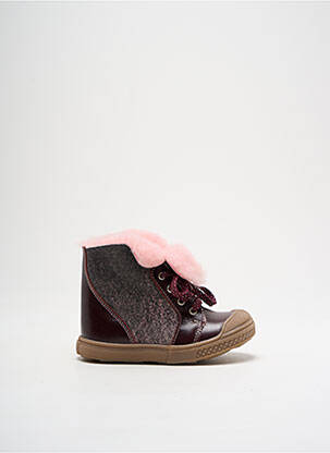 Bottines/boots matière lisse bout rond violet BELLAMY fille