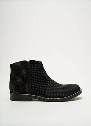 Bottines/boots tissage satiné talon bas noir BABYBOTTE fille