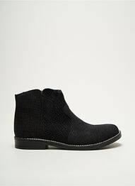 Bottines/boots tissage satiné talon bas noir BABYBOTTE fille
