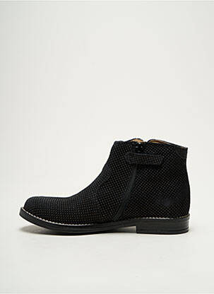 Bottines/boots tissage satiné talon bas noir BABYBOTTE fille