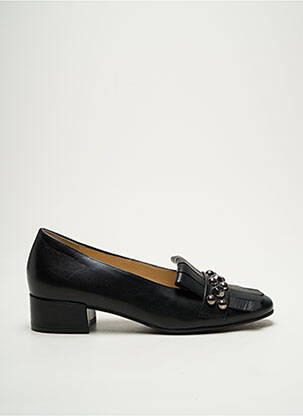 Mocassins tissage satiné talon plat jusqu'à 3cm noir HOGL femme