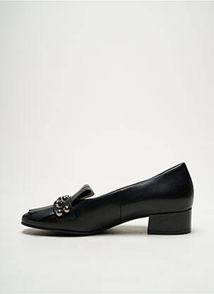 Mocassins tissage satiné talon plat jusqu'à 3cm noir HOGL femme
