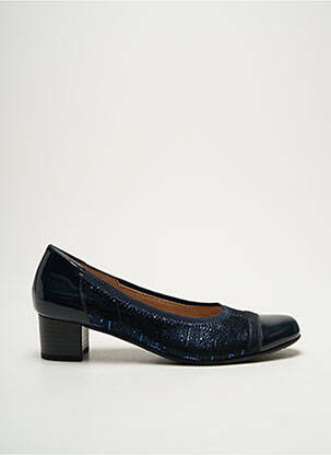 Ballerines carré talon de 4 à 6cm bleu SWEET femme