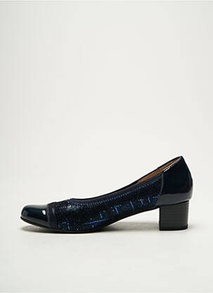 Ballerines carré talon de 4 à 6cm bleu SWEET femme