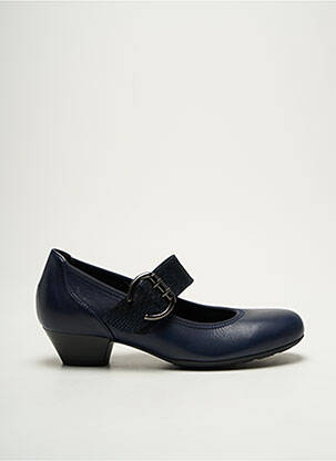Ballerines fermeture scratch talon de 4 à 6cm bleu GABOR femme