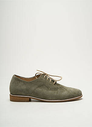 Derbies nubuck talon plat jusqu'à 3cm vert GABOR femme