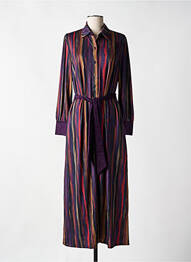 Robe longue manches longues manches longues violet K-DESIGN femme