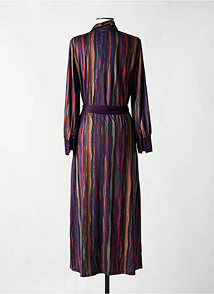 Robe longue manches longues manches longues violet K-DESIGN femme