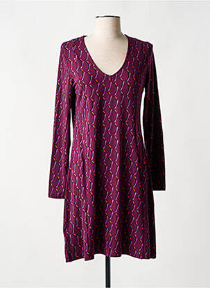 Robe courte manches longues manches longues violet SURKANA femme