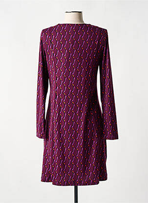 Robe courte manches longues manches longues violet SURKANA femme