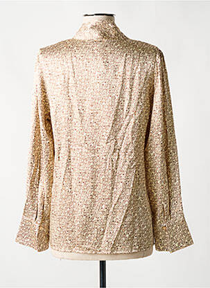 Blouse imprimé fantaisie manches longues beige SURKANA femme