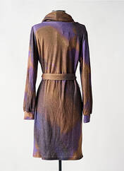 Robe mi-longue marron K-DESIGN pour femme seconde vue