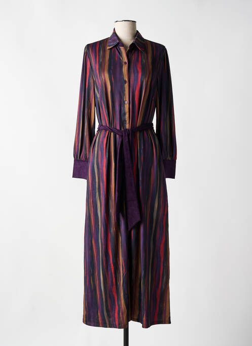 Robe longue manches longues manches longues violet K-DESIGN femme