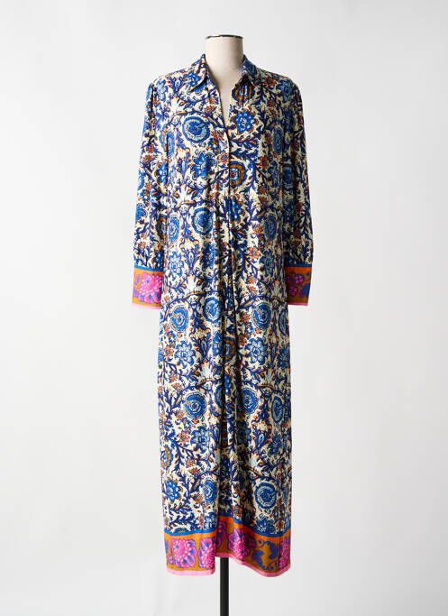 Robe longue bleu K-DESIGN pour femme