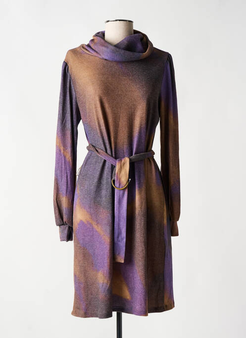 Robe mi-longue marron K-DESIGN pour femme
