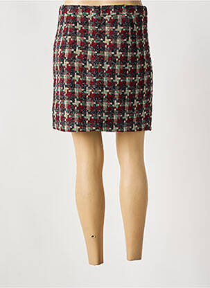 Jupe courte taille à pinces rouge YEST femme