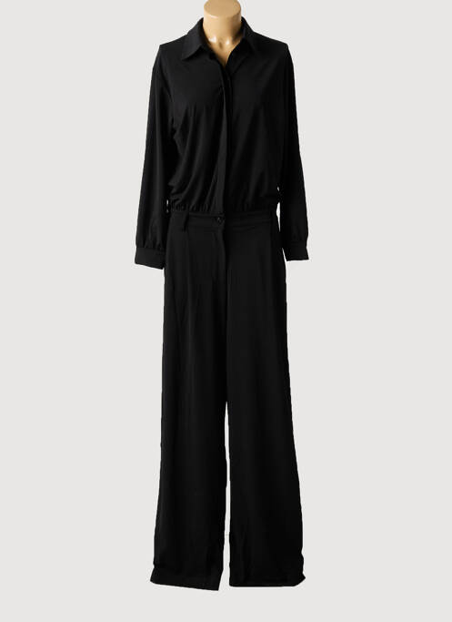 Combi-pantalon fermeture boutonnée sur le devant manches longues noir K-DESIGN femme