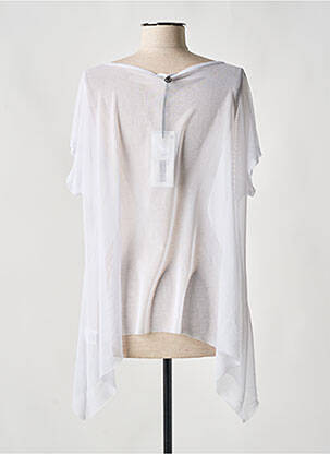 Tunique manches courtes légère et transparente blanc MALOKA femme