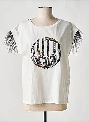 T-shirt coupe droite manches courtes beige EIGHT femme
