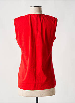 Débardeur col v sans manche rouge DOLCEZZA femme