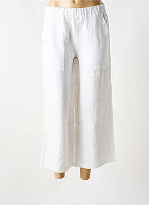 Pantalon 7/8 taille élastique taille normale blanc MALOKA femme