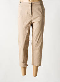 Pantacourt tissage popeline taille normale beige AGATHE & LOUISE femme