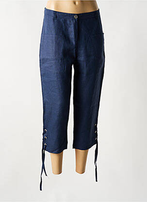 Pantacourt taille normale taille normale bleu MALOKA femme