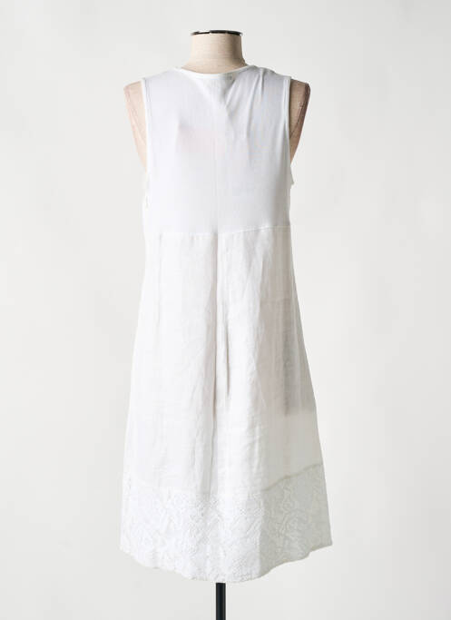 Robe mi-longue blanc MALOKA pour femme