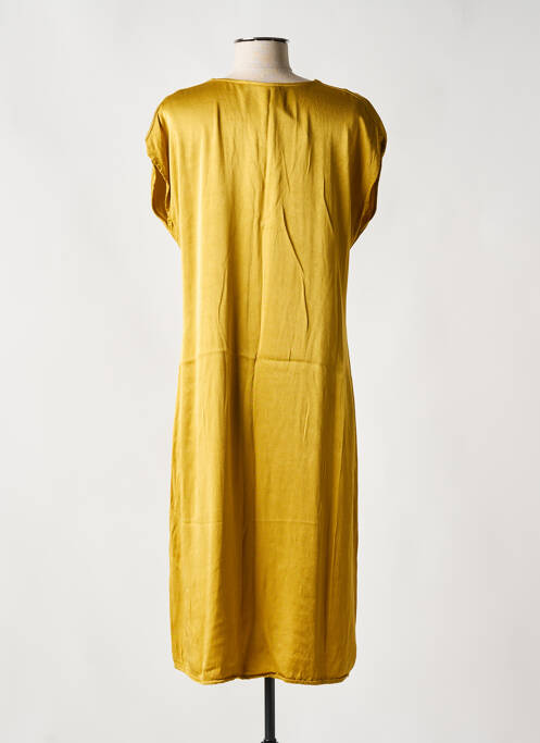 Robe mi-longue jaune LAUREN VIDAL pour femme