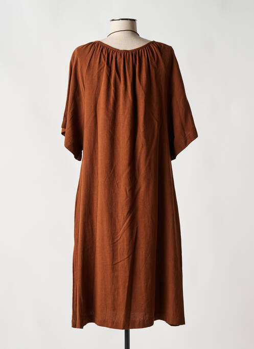 Robe mi-longue marron LA FÉE ATELIER BY LA FÉE MARABOUTÉE pour femme