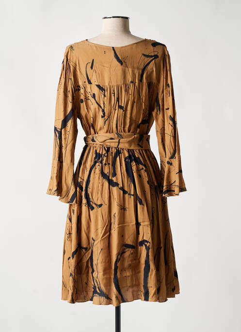 Robe mi-longue marron LES BLONDINETTES pour femme