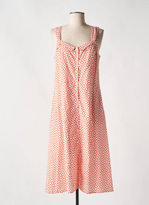 Robe mi-longue orange AGATHE & LOUISE pour femme